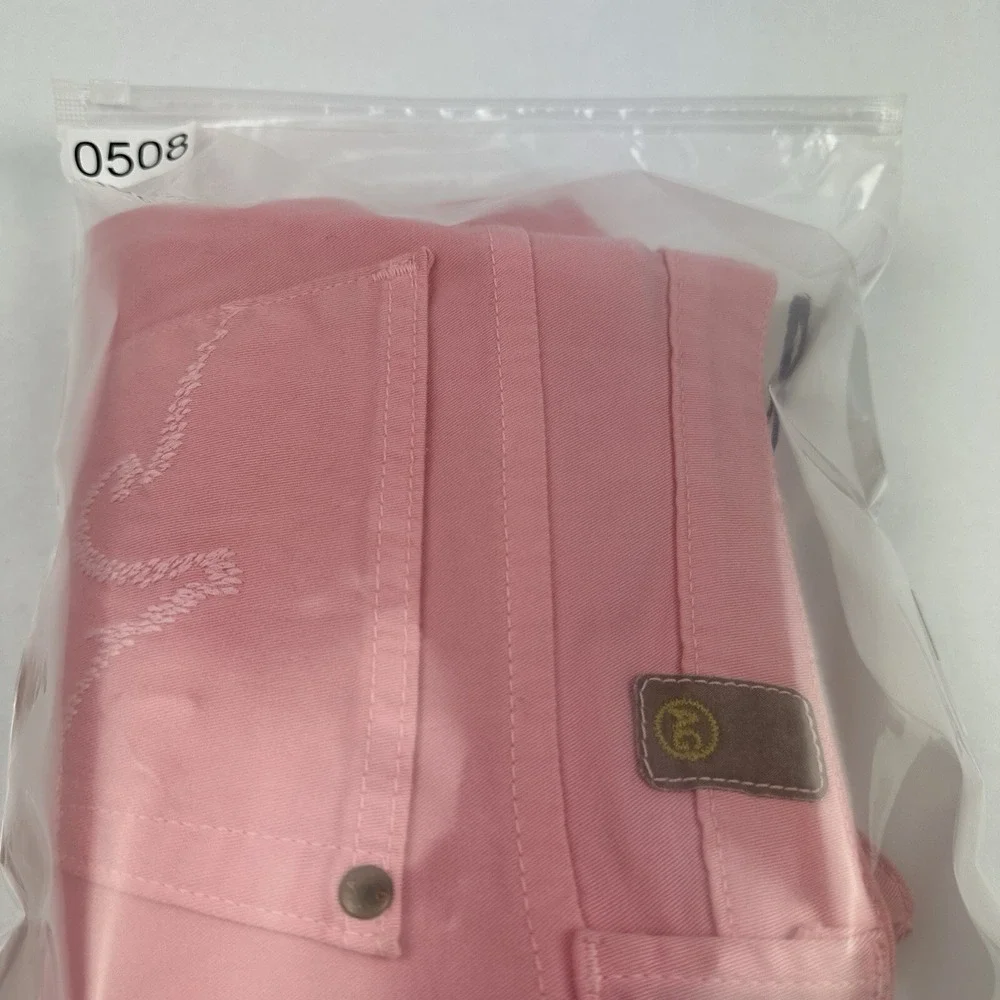 AG Adriano Goldschmied The Dietrich Flare Jeans Womens 26R Pink Low Rise Stretch